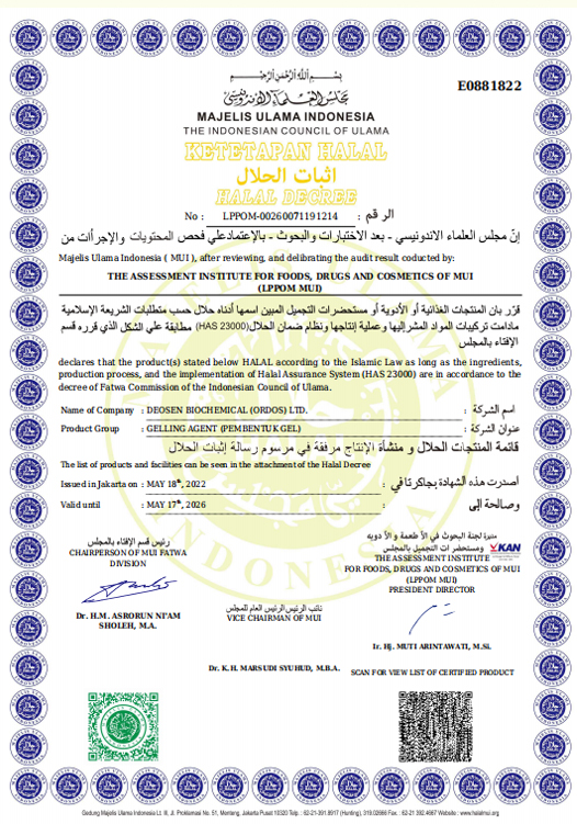 MUI Certificate